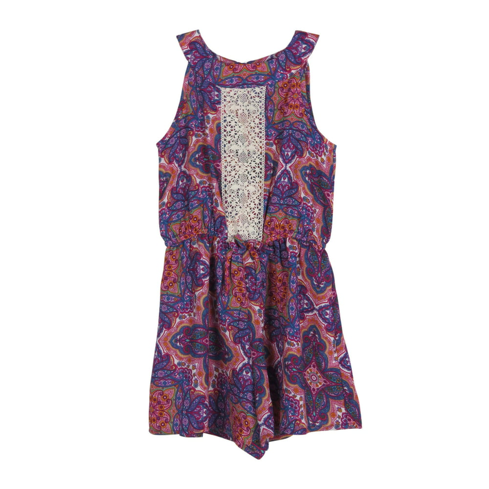 Lilt Dress - Lilt Girls Sleeveless Printed Romper, Sizes 7-16 - Walmart ...