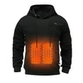 thumbnail image 2 of LEKDFST Heated Hoodies for Men 5 Heat Zones Lightweight USB Electric Heating Sweatshirt Warm Outdoor Winter Jacket No Battery Black L, 2 of 9