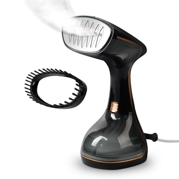 HubiCare Handheld Garment Steamer for Clothes - 1500W TurboSteam, 3 Steam Levels, 320ml Big Capacity, Strong Penetrating Steam, 20s Fast Heat-up, Steam Iron Fabric Wrinkle Remover (Black)