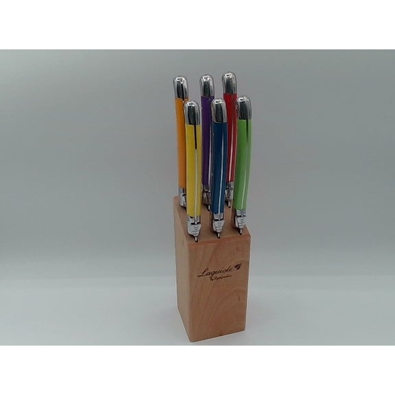 Laguiole By FlyingColors Multicolor Steak Knife, Micro Serrated Stainless Steel
