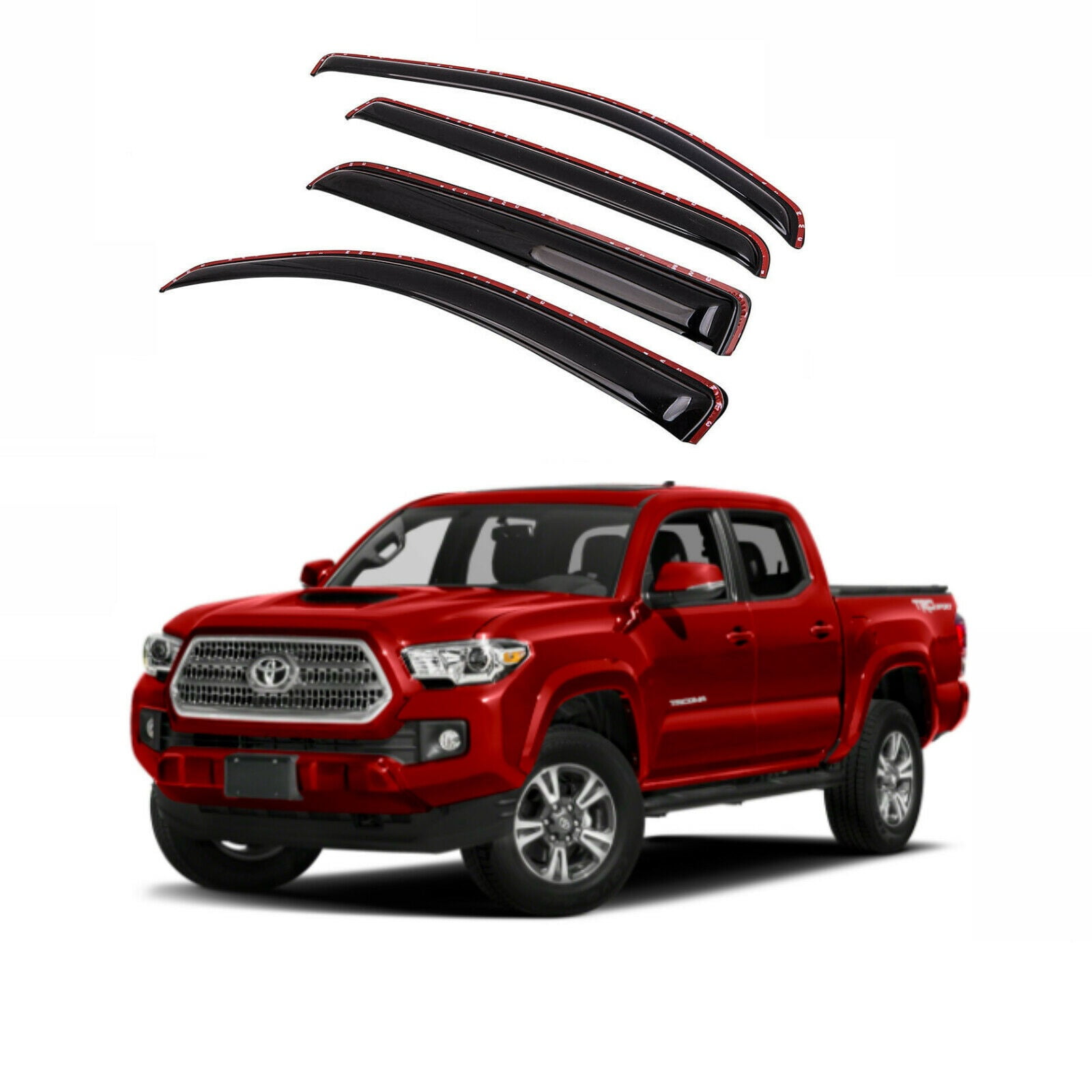 Details about   4pcs Smoke Tint Rain Guard Window Visors for Toyota Tacoma Extended Cab 95-04