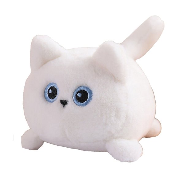 White Pull String Tail Wagging Dog Plush Toy 4.3 Inch Interactive Small Animal Doll Cute Shiba Inu Figure Fun Companion For Kids Perfect Holiday Birthday Gift Soft Polyester Fiber Material