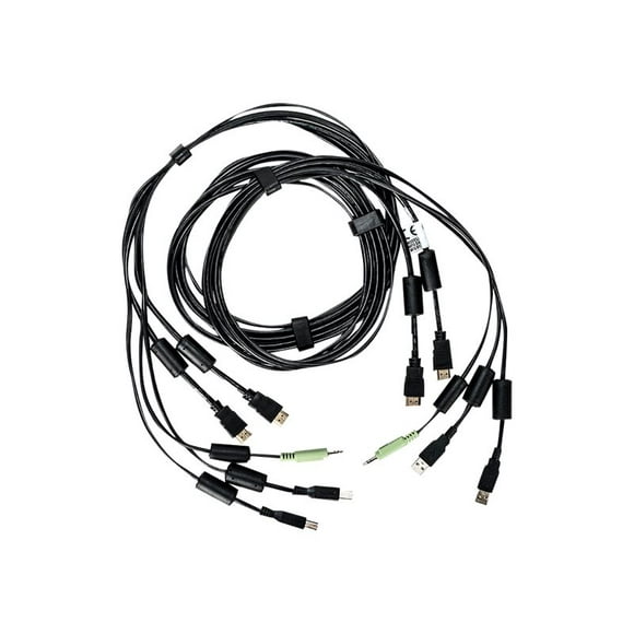 Liebert - Clavier / Vidéo / Souris / Câble audio - Type USB B, mini jack, HDMI (M) à USB, mini jack, HDMI (M) - 10 ft - pour Cybex SC945H