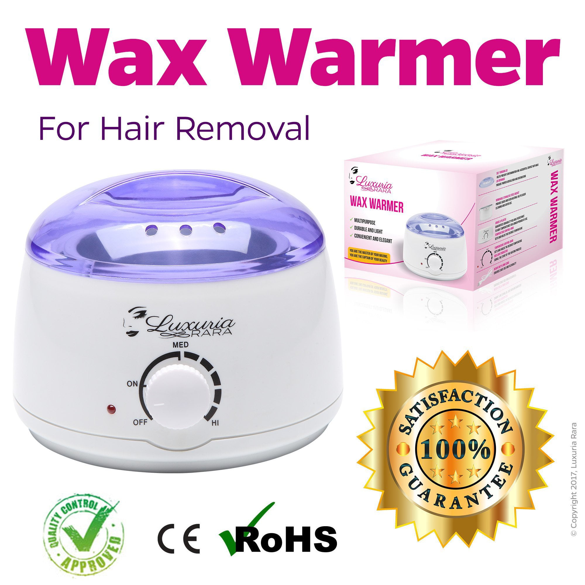 Wax Warmer Melting Pot Electric Hot Wax Heater for Facial Hair Removal ...