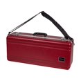 thumbnail image 2 of Crossrock ABS Alto Saxophone Case – Rectangular Red Finish, Long-Pile Black Plush Interior, Security Lock & Detachable Strap-Red, 2 of 8