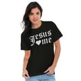 thumbnail image 5 of Jesus Loves Me Religious Christian Women's Graphic T Shirt Tees Brisco Brands S, 5 of 6