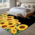 thumbnail image 4 of Area Rug for Living Room, Sunflowers Non-Slip Indoor Ex Large Carpet for Bedroom/Dining Room, Yellow Summer Botanical Elegant Pastoral Washable Low-Profile Rectangle Floor Runner Rugs - 8 x 10 Ft, 4 of 8