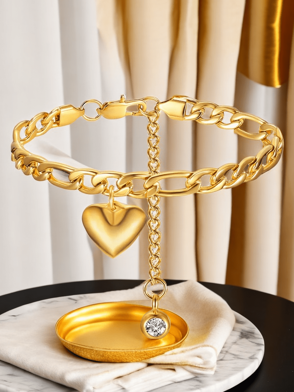 Anklet For Women 14K Yellow Gold Cuban Link Ankle Bracelets Summer Fashion Leg Chain Beach Foot Jewelry Ancklets