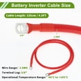 thumbnail image 4 of Cables de batería de inversor de 2 AWG de 3/8" Lug, cobre estañado, 1 pieza, rojo, 4.5 pies, 4 of 7