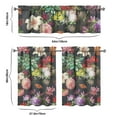 thumbnail image 6 of Pioneer Kitchen Curtains and Valance Set 36 Inch Tier Best Floral Poster 3 Pieces Set Dining Room Small Curtain Drapes Cafe Curtains Valance for Home Decor Rod Pocket, 6 of 6