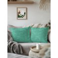 thumbnail image 1 of Outdoor Pillows Waterproof, Teal Solid Color Bedding Throw Pillows with Insert for Couch Sofa Bed, Minimalist Vintage Linen Texture Modern 16x16 Inch Pillowcases Decorative Patio Pillow Set of 2, 1 of 6
