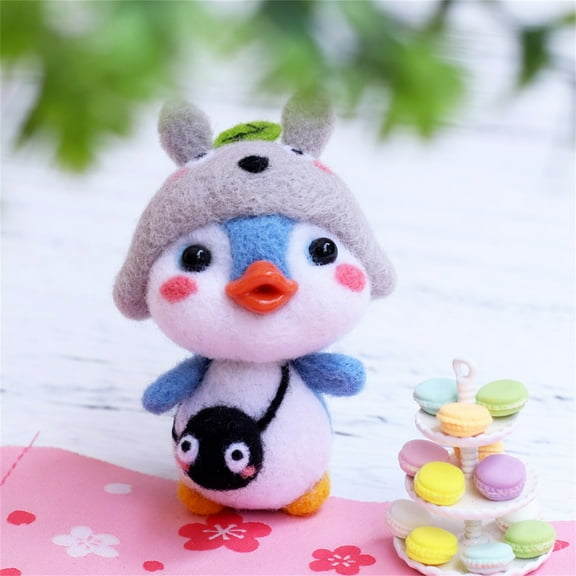 Nsxcdh Educational Toys for Kids Cute Penguin Pattern DIY Poke Wool Felts Production Package Back in Stock