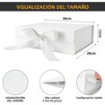 thumbnail image 2 of Juego de Cajas de Regalo con Cierre Magnético, 38x28x12 CM, para San Valentín, Navidad, Bodas, Cumpleaños, Aniversario -Bolsa de Regalo + Cinta + Tarjeta de Felicitación + Rafia (Blanco), 2 of 4