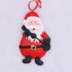 thumbnail image 3 of Papá Noel de arcilla polimérica con adornos navideños de bastón, 3 of 3