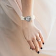 thumbnail image 2 of 2 piezas de pulsera de perlas de cristal para mujer, reloj de pulsera analógico de cuarzo, relojes elegantes para fiesta, graduación, ocasiones especiales, 2 of 6