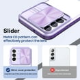 thumbnail image 3 of Dteck Case for Samsung Galaxy S22 Shockproof Slim Dropproof Slide Protection Clear Acrylic Hard Back Soft TPU Bumper Hybrid Phone Cover,Purple, 3 of 6