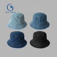 thumbnail image 2 of Sombreros de cubo de vaquero a la moda para parejas, sombrero japonés de ala grande con protección solar, sombreros de pescador informales de Panamá para hombres y mujeres, gorras planas para exterior, 2 of 5