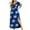 Blue, variant on Jophufed Womens Plus Size Summer Dresses 2024 Party Boho Print Maxi Long Dress V-Neck Short Sleeve Dresses for Wedding Guest on