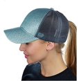 thumbnail image 1 of LAICAIW Ponytail Baseball Cap Messy High Bun Adjustable Mesh Trucker Sun Hat for Women, 1 of 4
