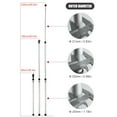 thumbnail image 5 of Postes de aluminio ajustables para toldo exterior - 2 piezas (230cm, negro) - Ideal para camping y actividades al aire libre  

Postes telescópicos de aluminio resistente para toldo - Altura, 5 of 5