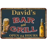 UPC 786359016427 product image for David's Green Bar and Grill Personalized Metal Sign 8x12 Decor 108120044158 | upcitemdb.com