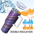 thumbnail image 5 of 40oz Tumbler with Handle and Straw, Vacuum Insulated Stainless Steel Travel Mug, Fits Car Cup Holder, Abstract Colorful Print, 5 of 6