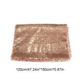 thumbnail image 3 of Blueek Shiny Glitter Rectangular Tablecloth for Wedding Parties - Polyester Nylon, Multiple Colors, 47x71 Inches, Ideal Banquet Decor(Gold,3.9x5.9ft), 3 of 6