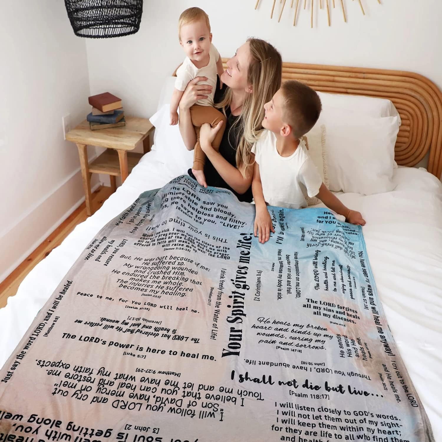 Christian Blanket Gifts for Women Men, Prayer Blanket with Scripture 60"x50", Bible Verse Blanket, Religious Catholic Spiritual Gifts