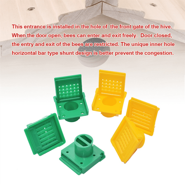 Bee Hive Entrance Reducer, Beehive Entrance Reducer,Portable Mouse Guard for Beehive,Bee Hive Ventilation,Bee Boxes Part