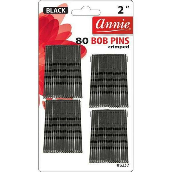 ANNIE - Bobby Pins 2" 80PCs BLACK #3337