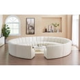 thumbnail image 2 of Meridian Furniture Infinity Cream Boucle Fabric 12pc. Modular Sectional, 2 of 11