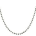 thumbnail image 2 of 925 Sterling Silver Ball Beaded Chain Styles Necklace 5 mm 18 inch, 2 of 4