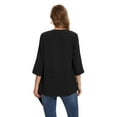 thumbnail image 6 of Uvplove Cardigan for Women Open Front 3/4 Sleeve Swiss Dots Cardigans Lightweight Casual Cover Up Black-XL, 6 of 8