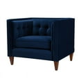 thumbnail image 2 of 2 Piece Set of Tufted Tuxedo Accent Arm Chair in Navy Blue, 2 of 11