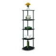 thumbnail image 1 of Furinno Turn-N-Tube 5 Tier Corner Display Rack Multipurpose Shelving Unit- Black & Grey - 57.7 x 11.6 x 11.6 in., 1 of 5