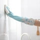 thumbnail image 4 of Guantes impermeables de goma para fregar platos 2 pares medianos | Puño largo de 19 pulgadas | Bandadas forradas | Palma en relieve antideslizante | Azul Verde Rosa | Guantes de limpieza doméstica, 4 of 6