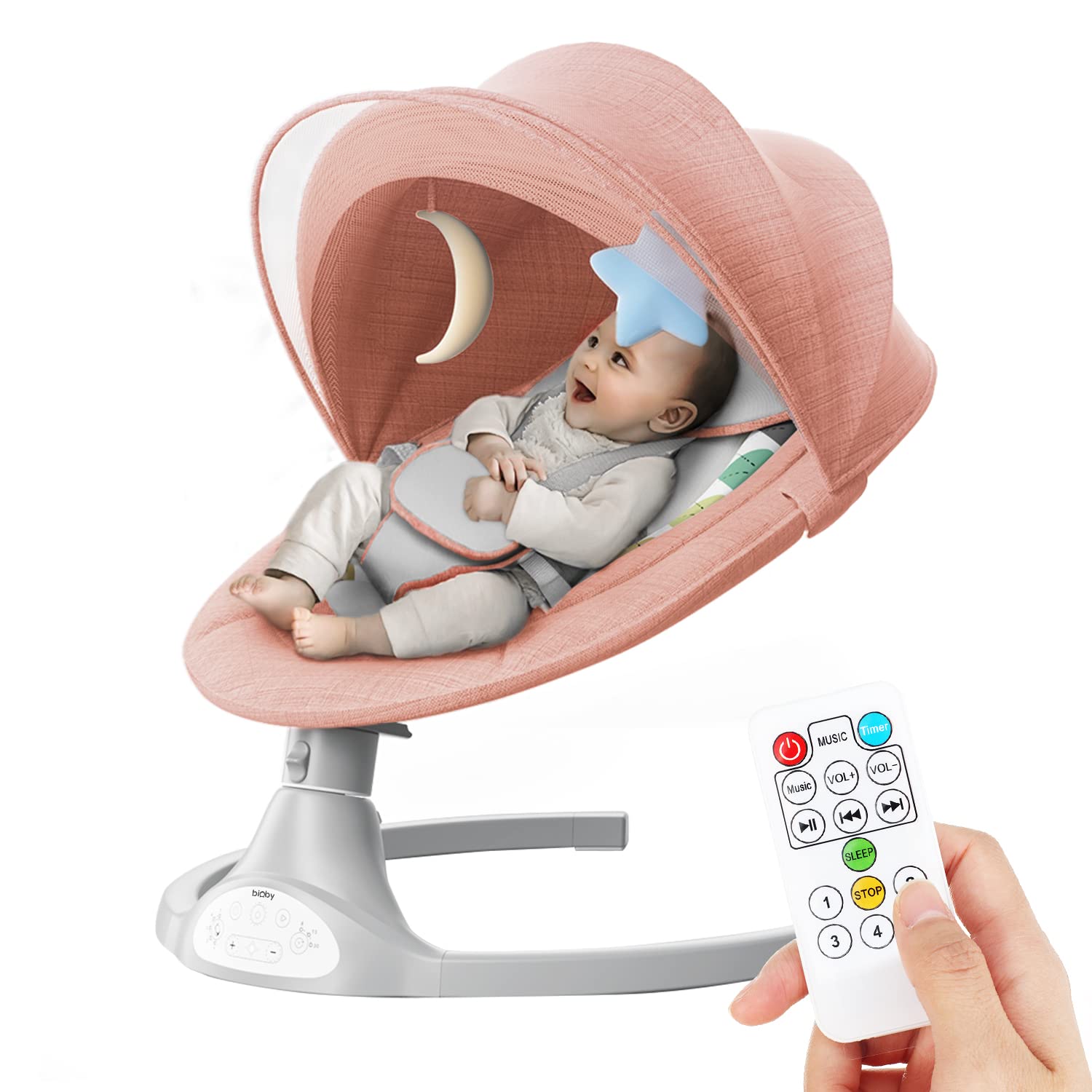 Khorne Baby Swing for Infants with 5 Natural Sway Speeds,Bluetooth