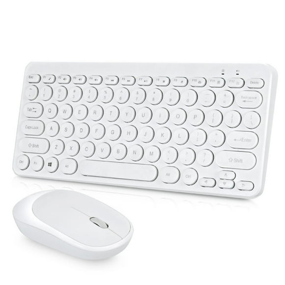 Save Big! Chocolate Wireless Keyboard and Mouse Set, Silent Typing Portable Keyboard and Mouse for Office, Business, & Home Use, Compatible with Multiple Systems