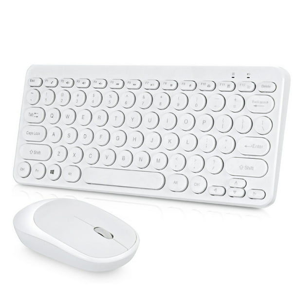 Accesorios para computadora, teclado y mouse, conjunto de teclado y mouse inalámbricos Chocolate - Teclado y mouse portátiles silenciosos para uso en oficinas, negocios y hogar. Teclado inalámbrico pa