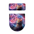 thumbnail image 2 of HELLHERO Colorful Butterflies and Cats Toilet Top Cover, Non-Slip Stretch Fit Polyester Fabric Bathroom Toilet Lid Cover Set, 2 of 7