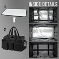 thumbnail image 4 of SUMMIT Wearable Cleaning Caddy Organizer with Handle & Shoulder Straps for Housekeepers, Under Sink & Car Cleaning Tool Organizer Bag with 4 Foldable Dividers (Black), 4 of 14