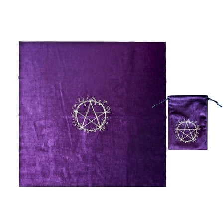

Altar Tarot Card Cloth 19.7 Inches Square Tablecloth Stars Constellations Tarot Tablecloth Velvet Astrology Divination Table Cloth Purple Tarot Card Cloth for Tarot Enthusiasts