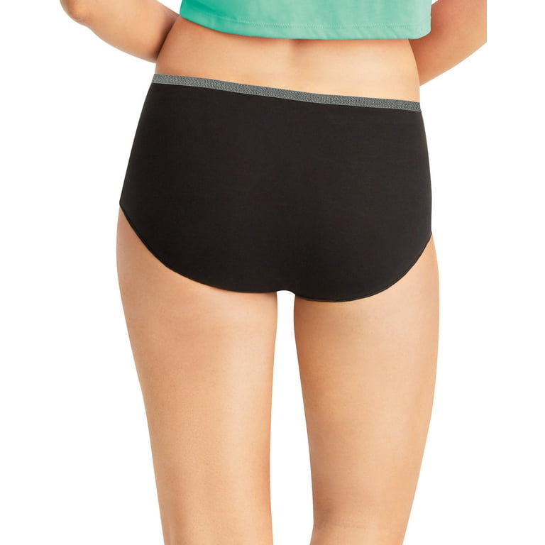 Hanes Women's Breathable Cotton Stretch Brief Underwear, 10-Pack Assorted 8