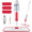 Red, variant on BCOOSS Spray Mops for Floors Cleaning Microfiber Dry Wet Mop 360 Degree Spin Dust Mop with 3 Washable Mop Pads & 635ML Refillable Bottle