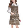 thumbnail image 1 of HATIART Tablier de Chef en Bois Drôle Citations de Noël Croyez en la Magie de Noël Tablier de Cuisine Professionnel avec Poches Sangle de Cou Réglable, 1 of 2