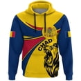 thumbnail image 3 of Sudadera con capucha con estampado de mapa de la bandera de Chad para hombre y mujer, ropa informal, sudadera deportiva para hombre y mujer, 3 of 5