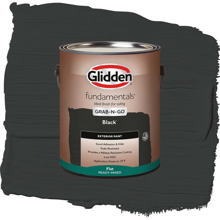 Glidden Fundamentals Starless Sky Flat Exterior Paint, 1 Gal photo 1