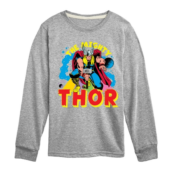 Marvel Thor - The Mighty - Toddler and Youth Long Sleeve Graphic T-Shirt