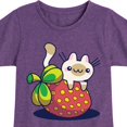 thumbnail image 3 of Instant Message - Kawaii - Cats Love Strawberries - Toddler & Youth Girls Short Sleeve T-Shirt, 3 of 6