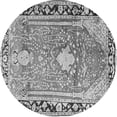thumbnail image 1 of Ahgly Company Indoor Round Medallion Gray Traditional Area Rugs, 4' Round, 1 of 1